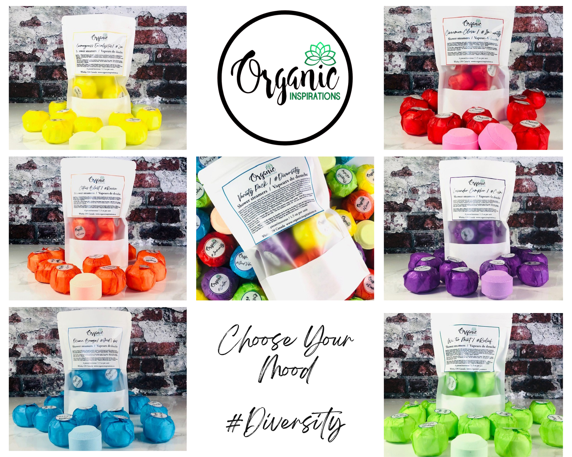 Winter Mint Shower Steamers Organic inspirations