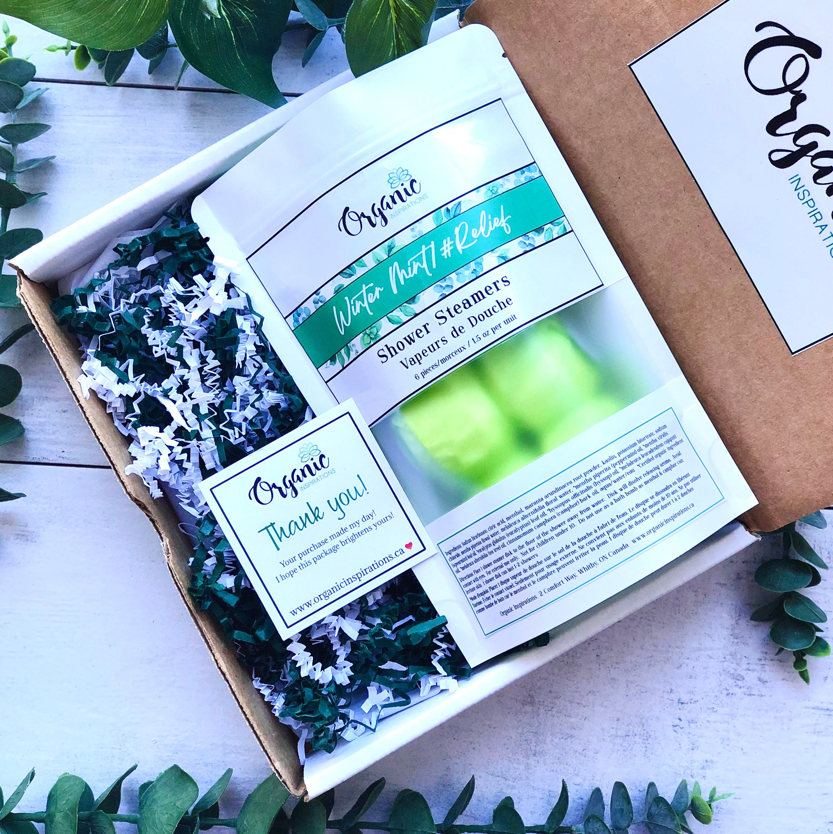 Winter Mint Shower Steamers Organic inspirations