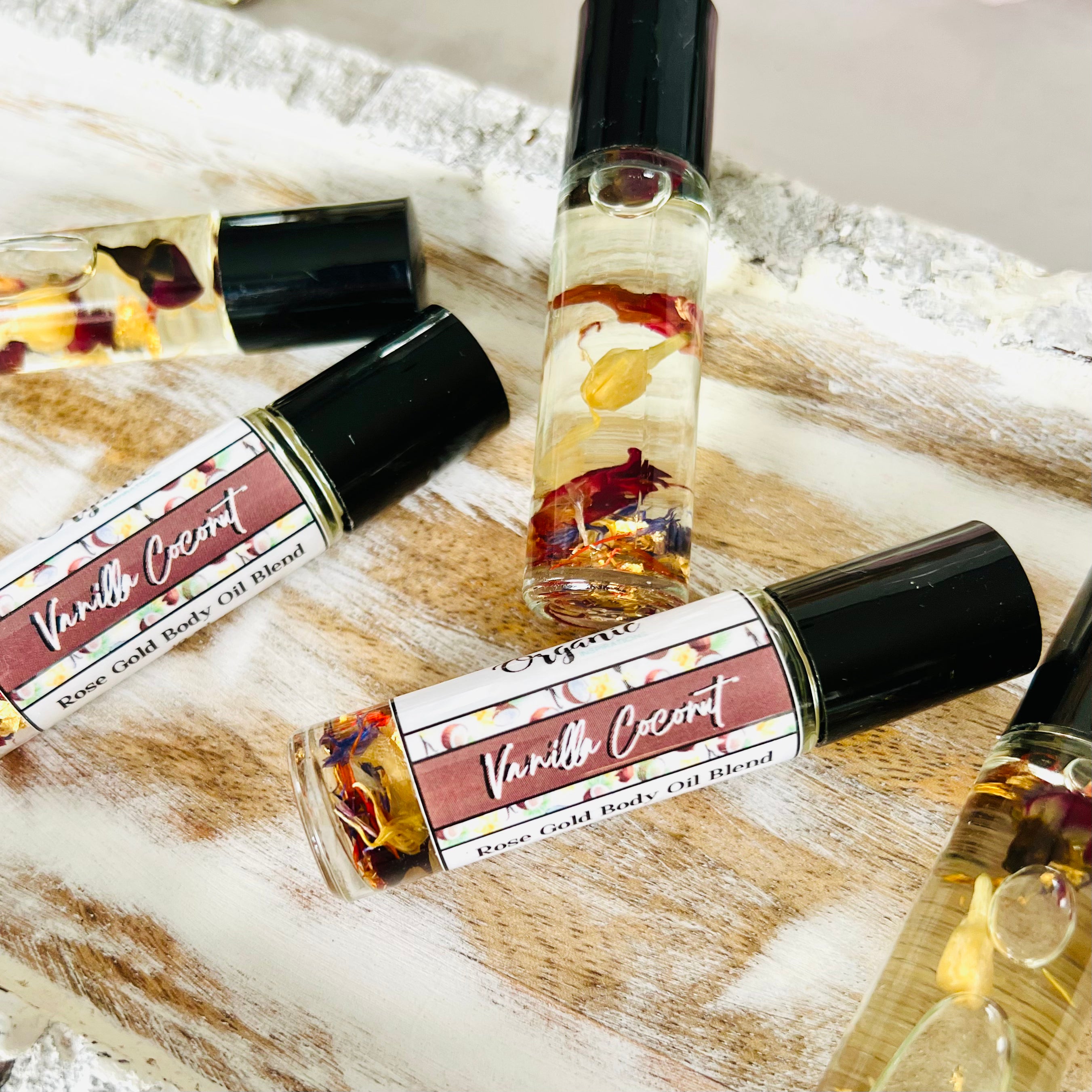 Rose Gold Body Oil - Vanilla Coconut Organic inspirations