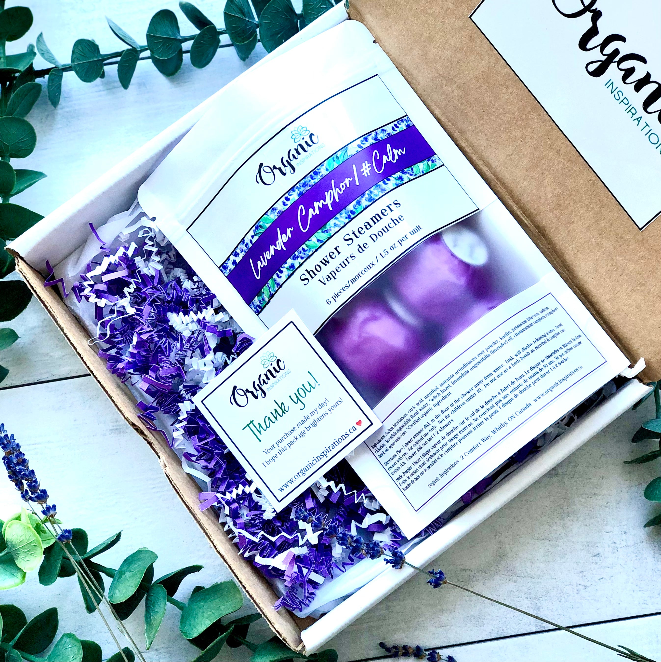 Lavender Camphor Shower Steamers Organic inspirations