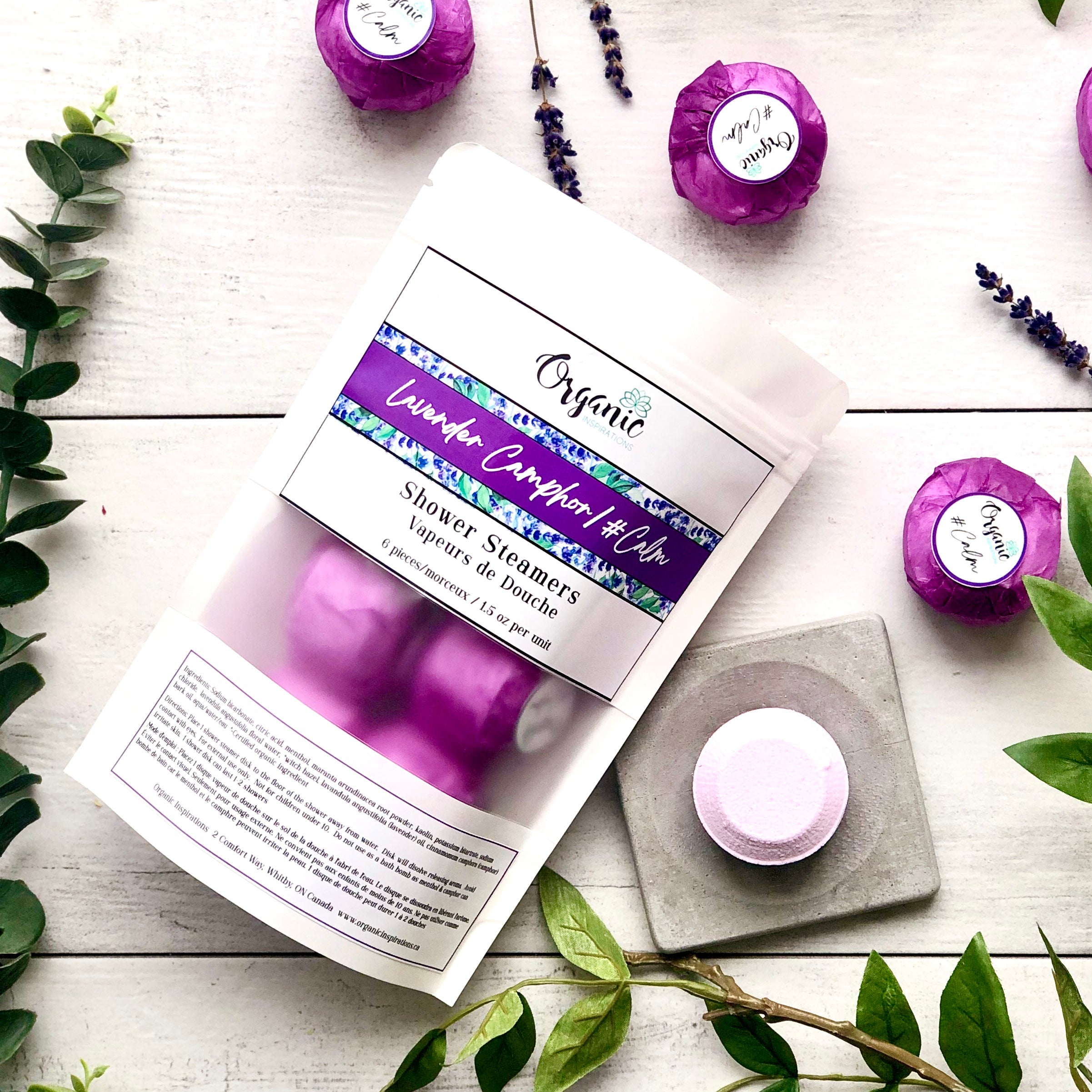 Lavender Camphor Shower Steamers Organic inspirations