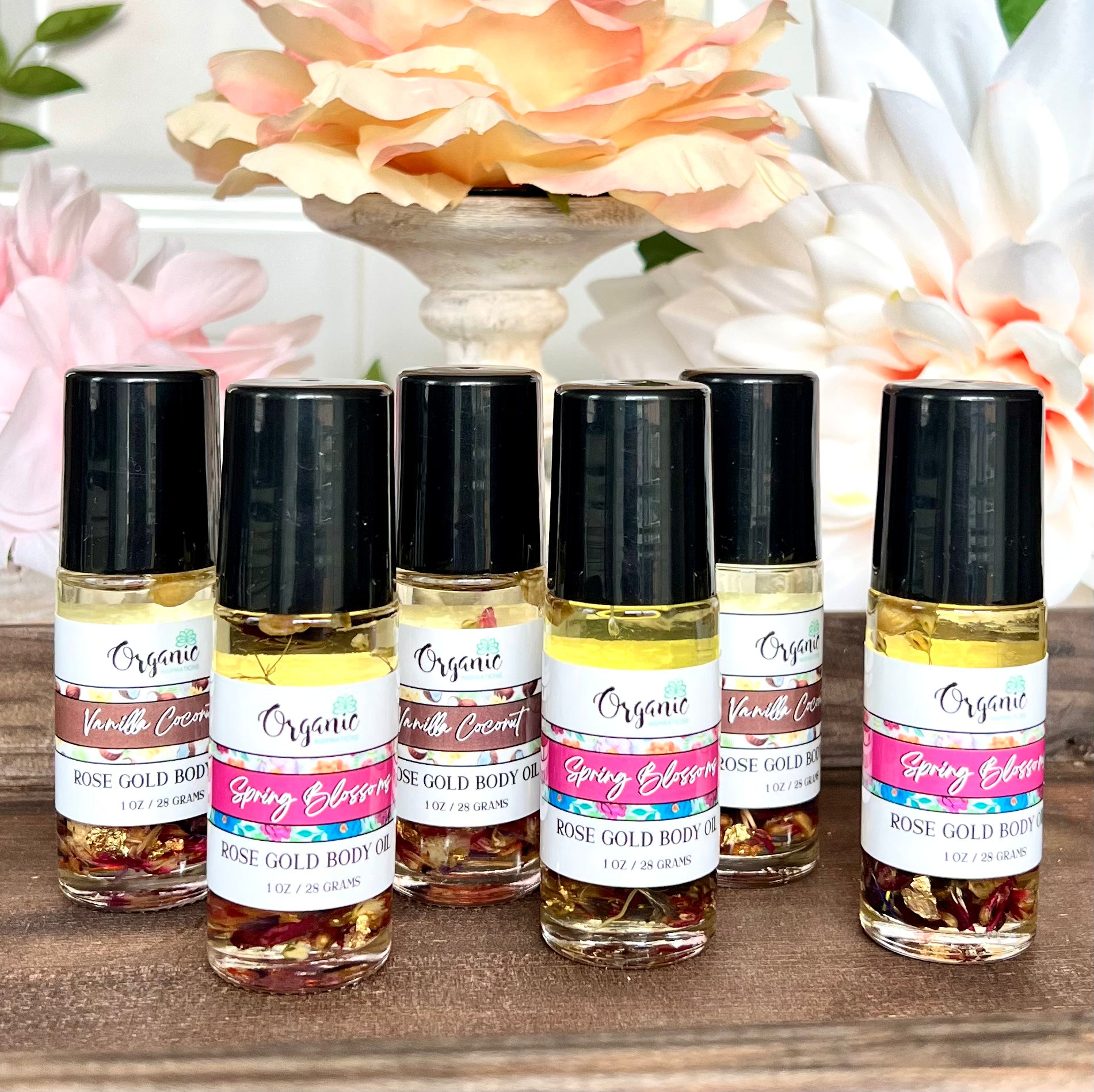 Rose Gold Body Oil - Spring Blossoms Organic inspirations