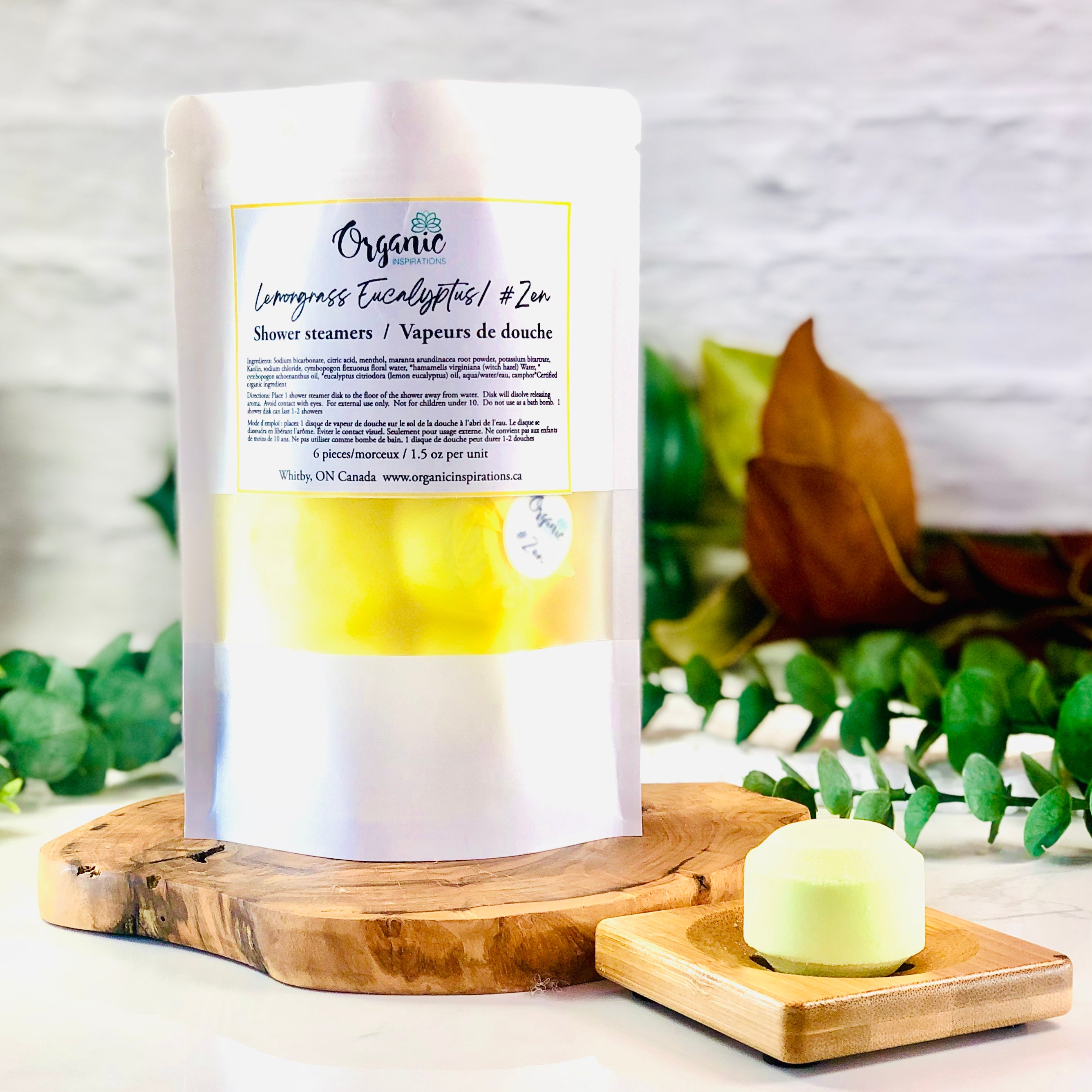 Lemongrass Eucalyptus Shower Steamers Organic inspirations