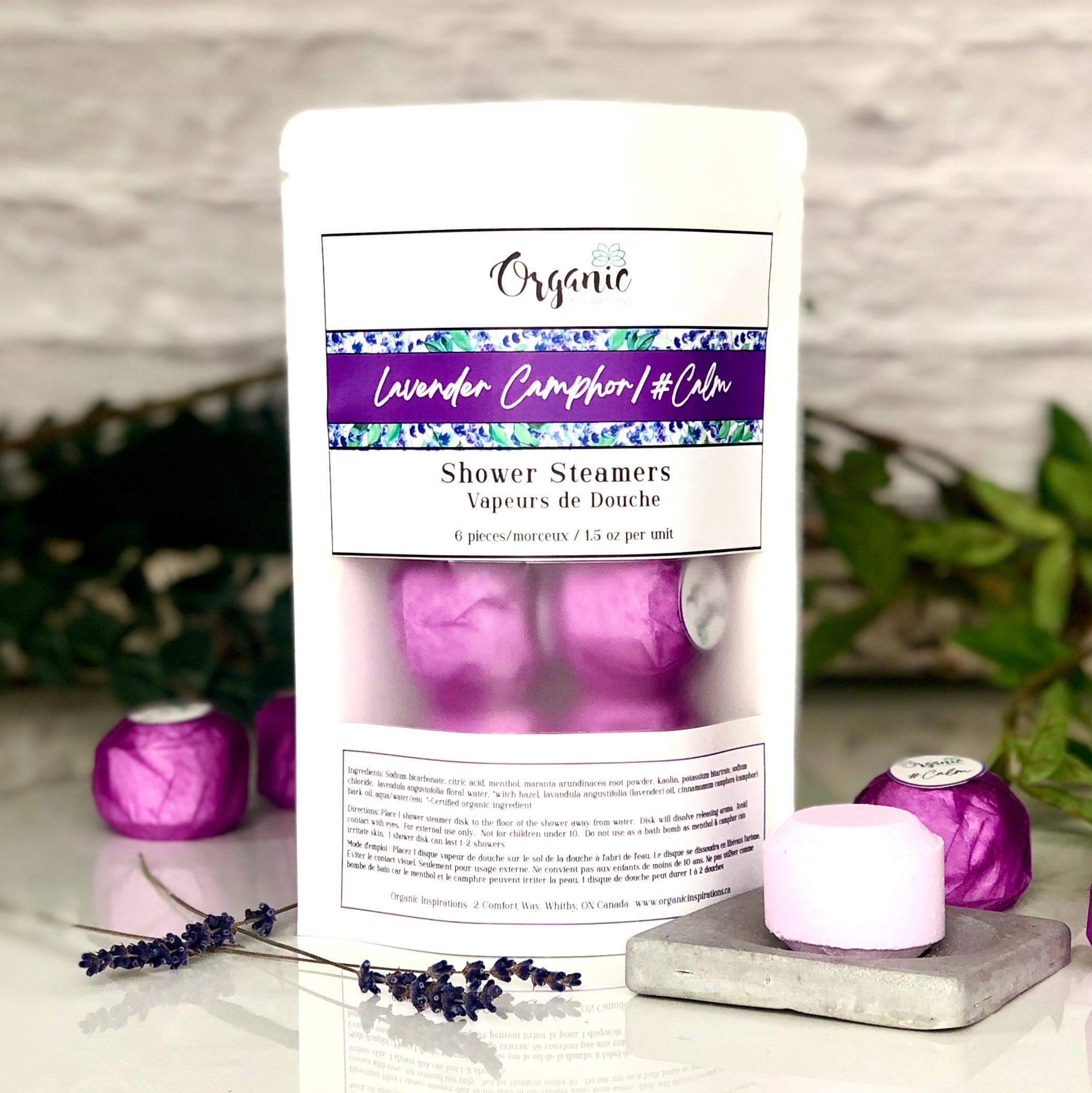 Lavender Camphor Shower Steamers Organic inspirations