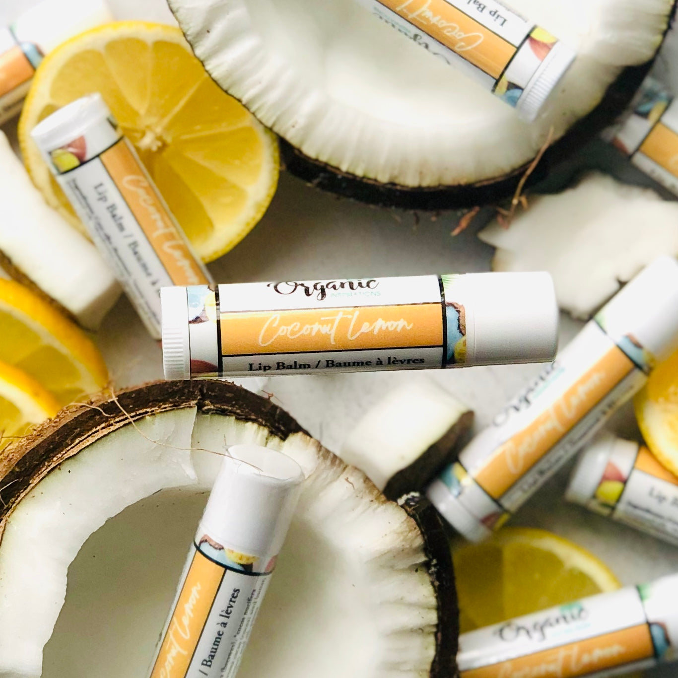 Coconut Lemon Lip Balm Organic inspirations