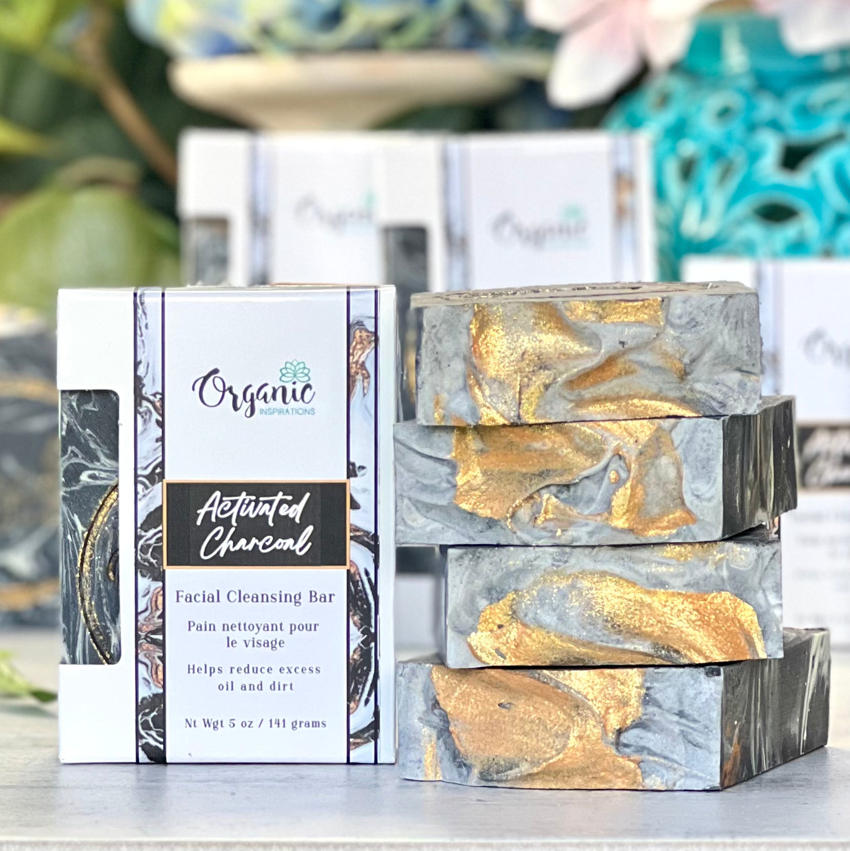 Charcoal Marble Facial Bar Organic inspirations