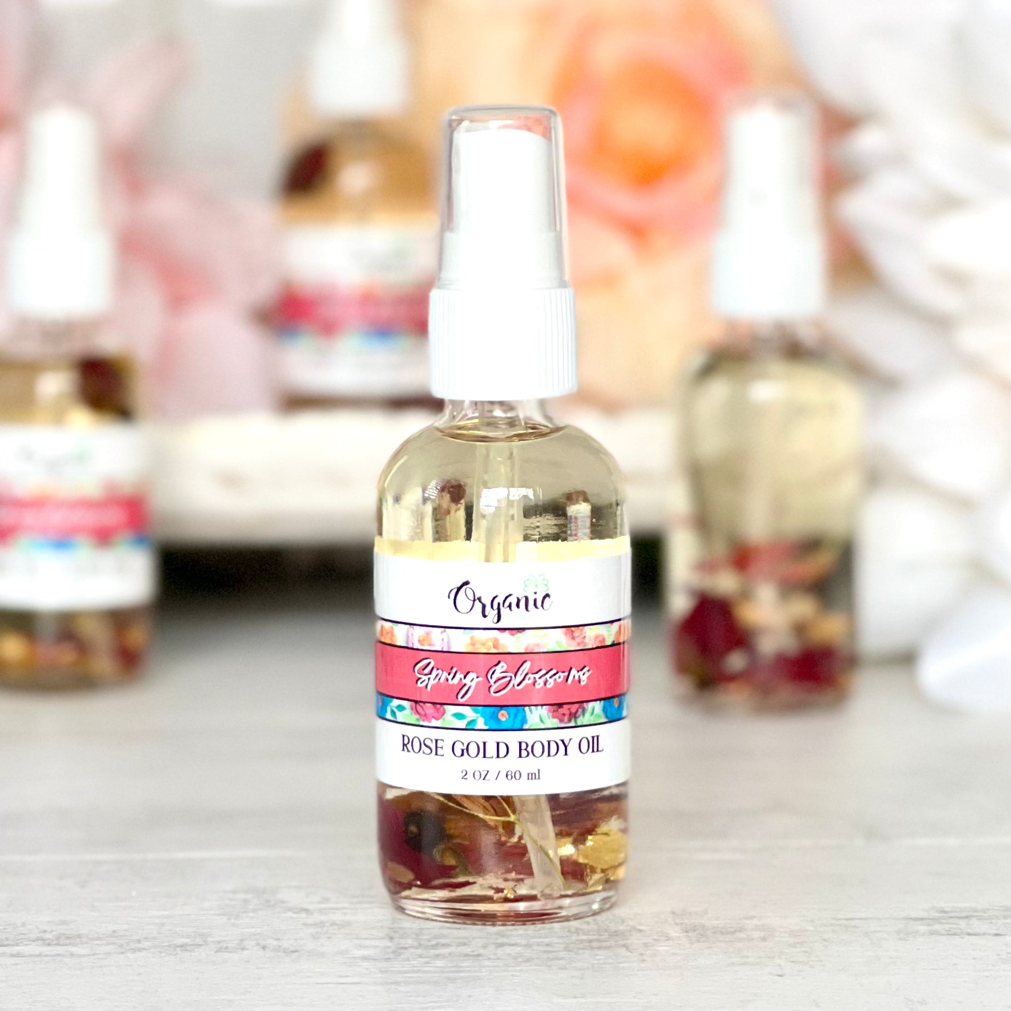Rose Gold Body Oil - Spring Blossoms Organic inspirations