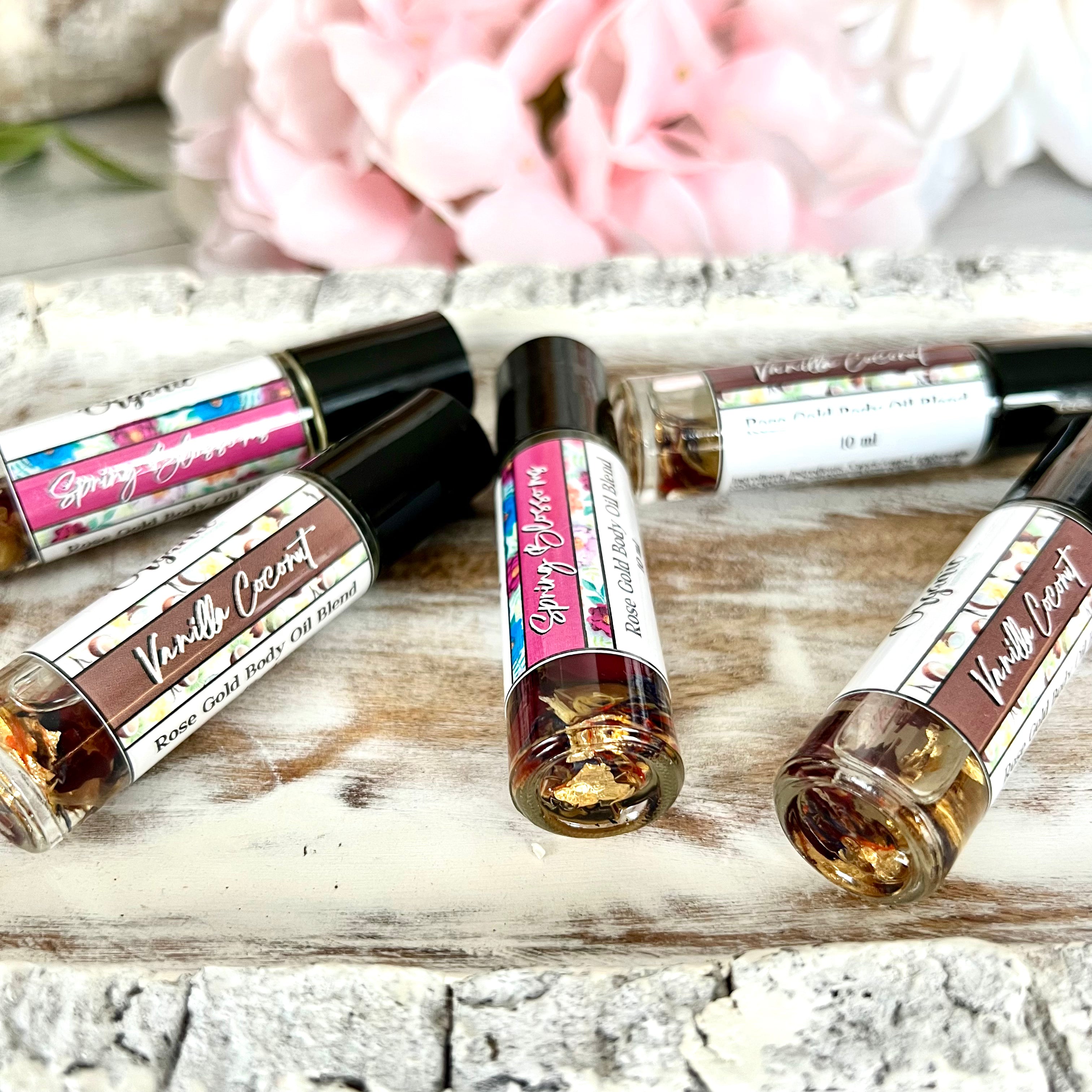 Rose Gold Body Oil - Spring Blossoms Organic inspirations