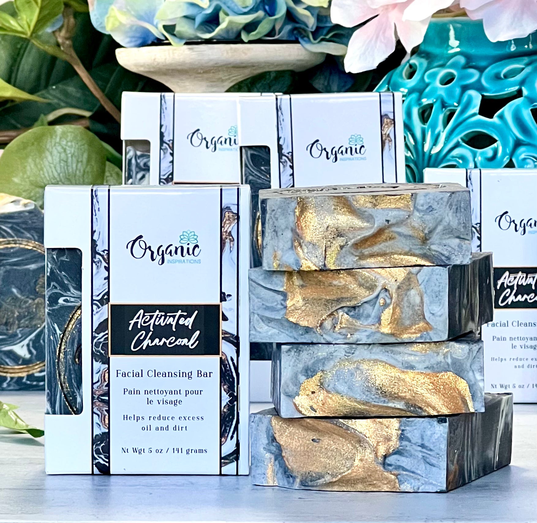 Charcoal Marble Facial Bar Organic inspirations