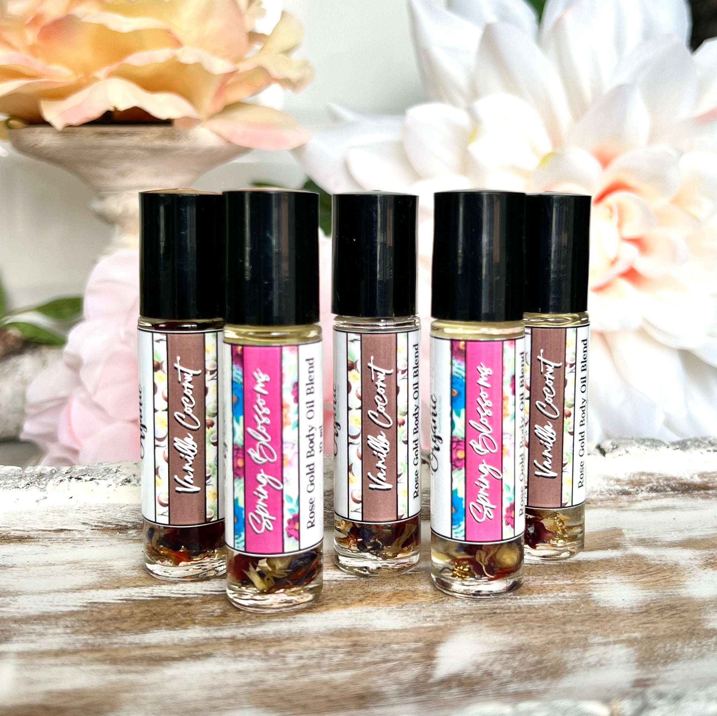 Rose Gold Body Oil - Spring Blossoms Organic inspirations