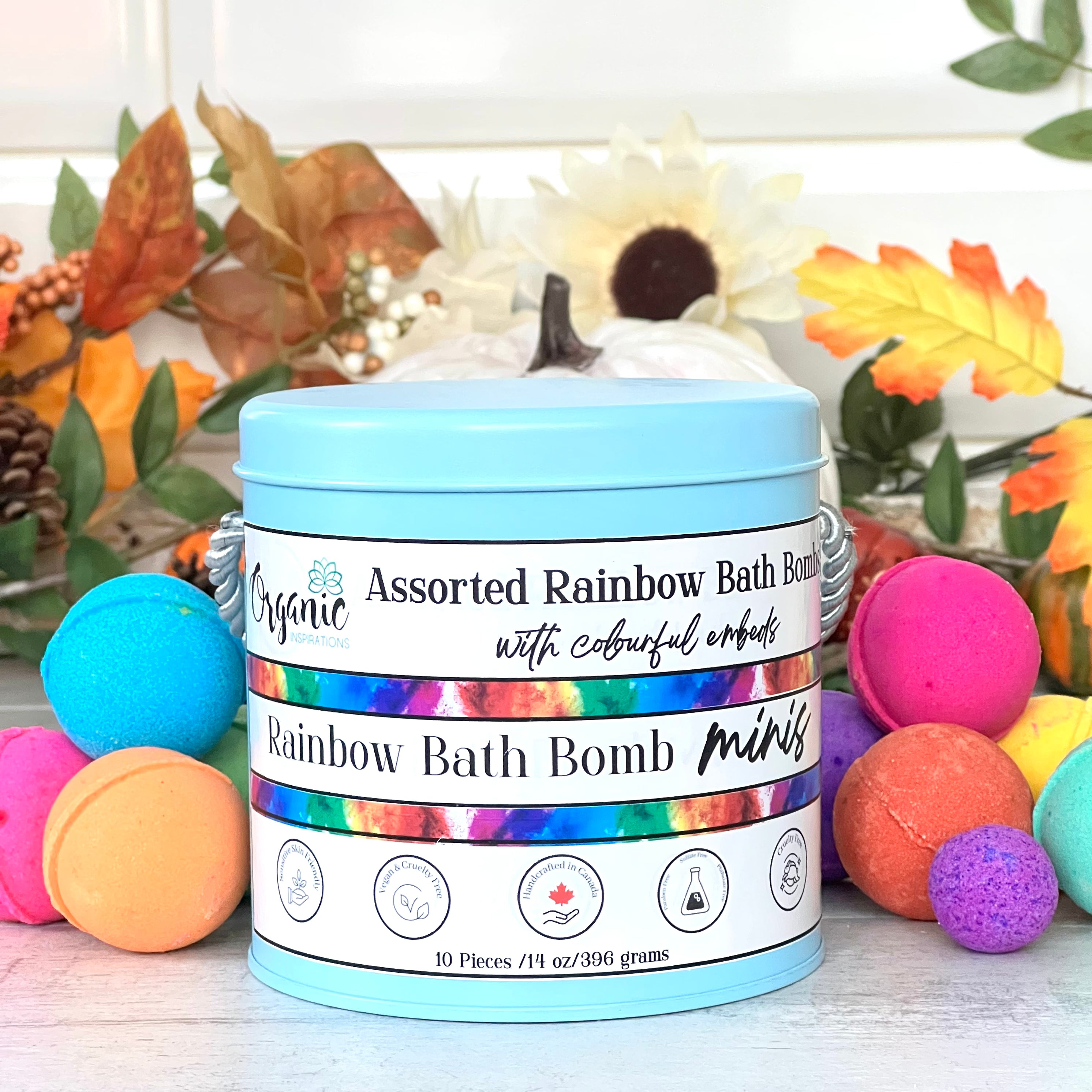 Rainbow Bath Bomb Minis Organic inspirations 
