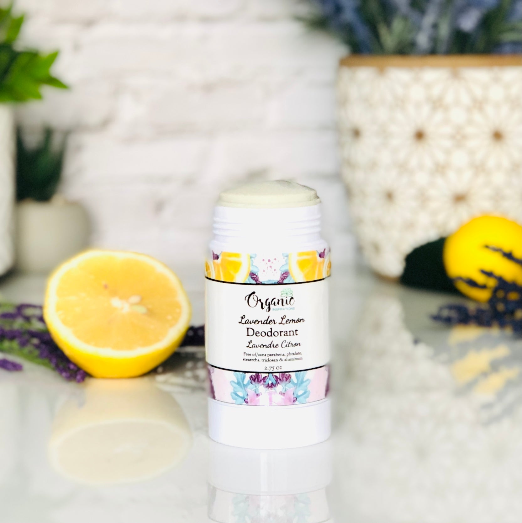 Lavender Lemon Charcoal Deodorant Organic inspirations 