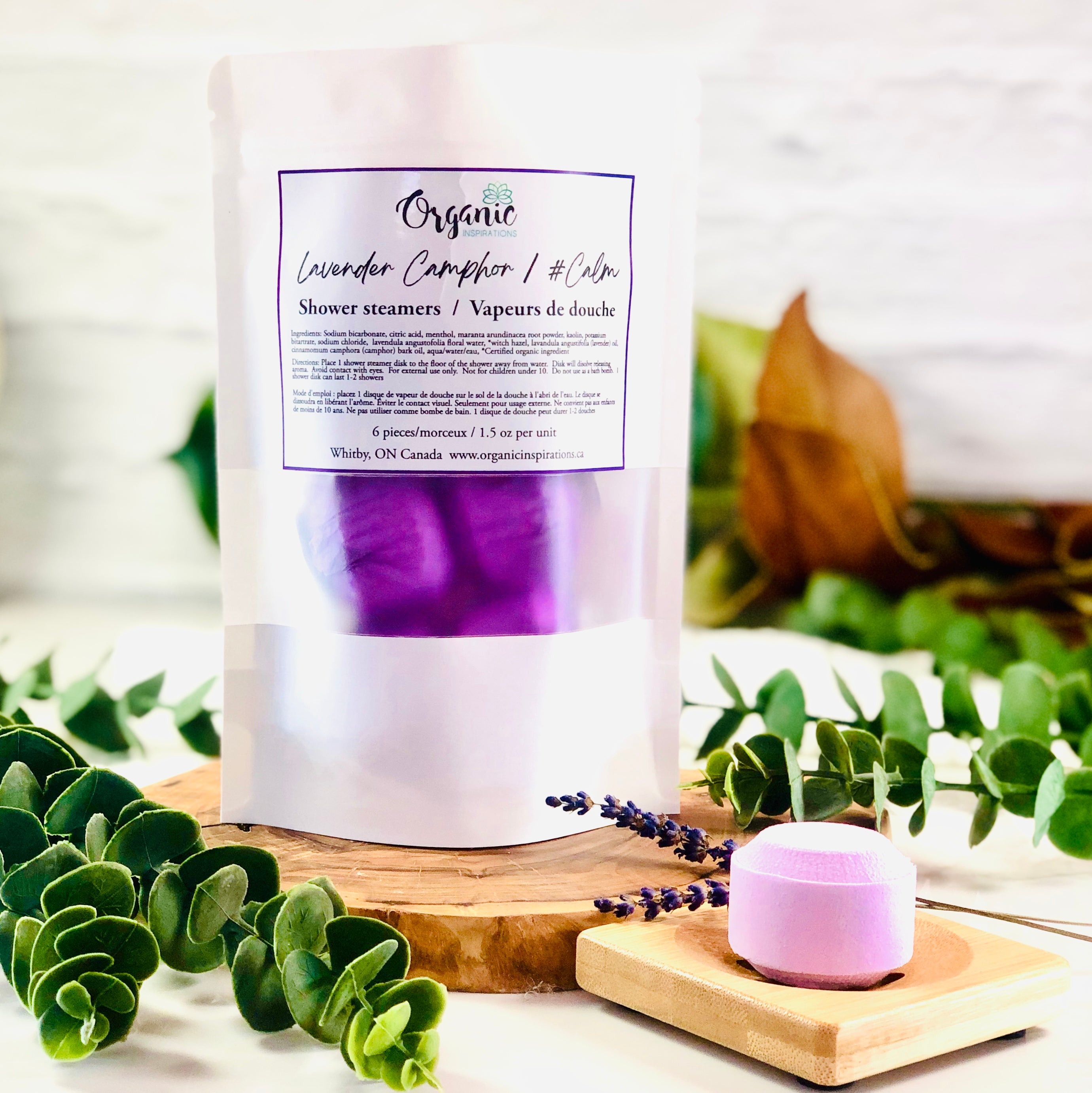 Lavender Camphor Shower Steamers Organic inspirations 