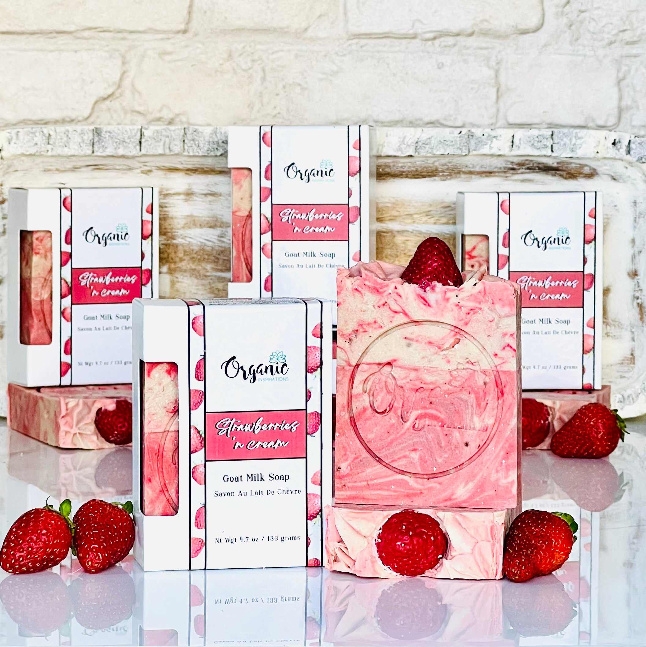 Strawberries 'n Cream Milk Soap Organic inspirations