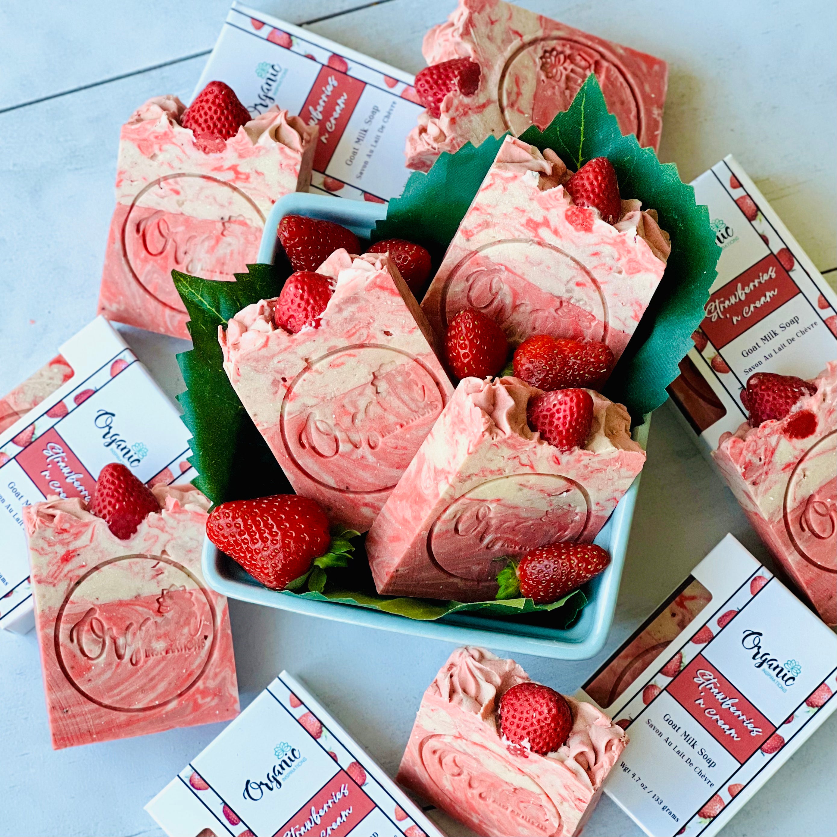 Strawberries 'n Cream Milk Soap Organic inspirations