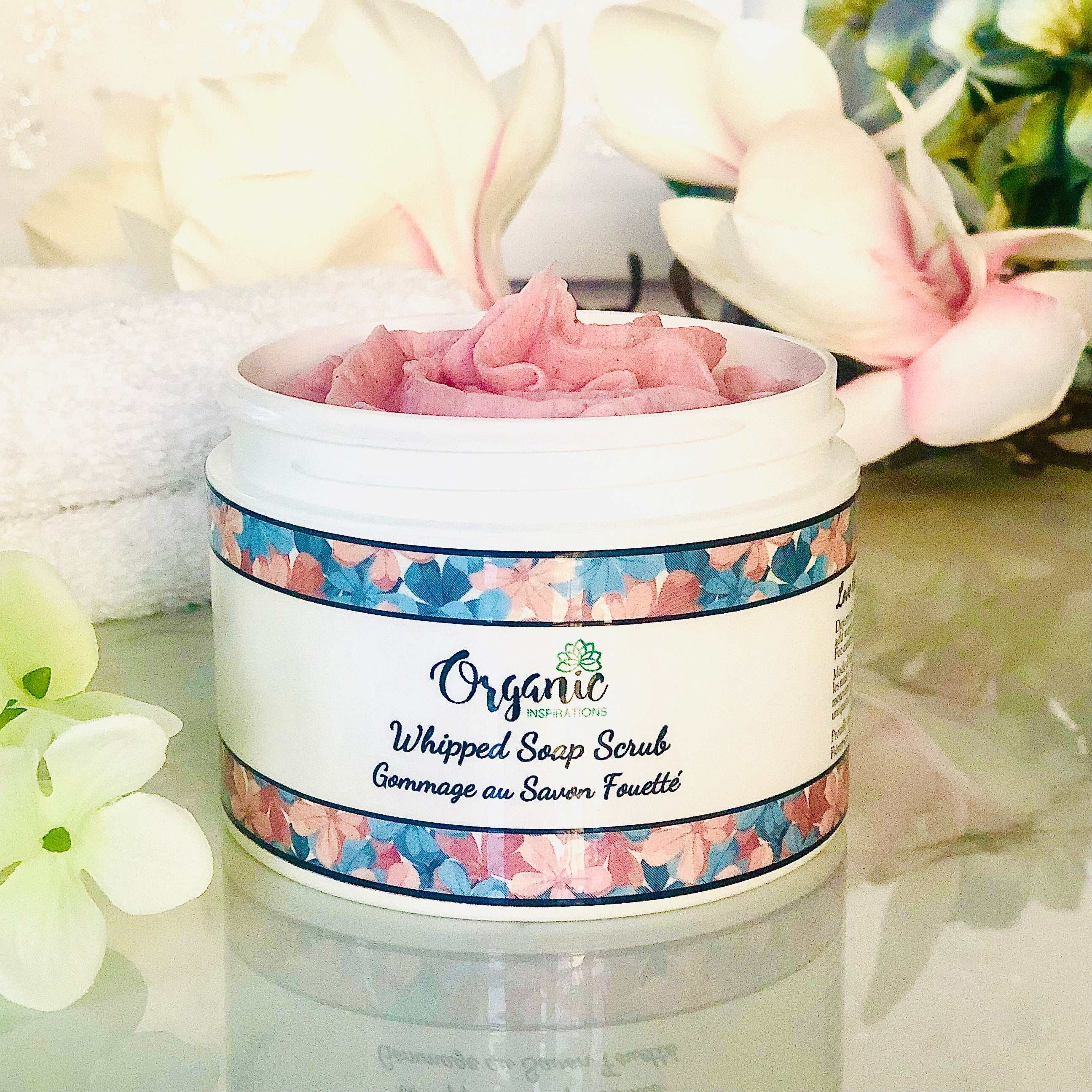 Spring Blossoms Whipped Soap Scrub Organic inspirations
